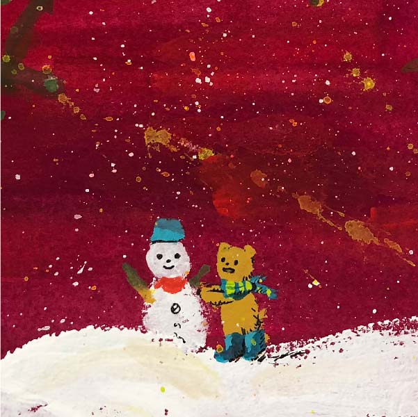 くまと雪だるま